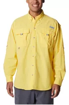 Camisa Columbia Pfg Modelo Bahama Ii Amarillo Talla Usa Xxs