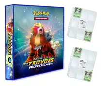 Álbum Pasta Fichário Pokemon Com 20 Folhas Trovões Perdidos