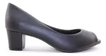 Zapato Mujer Massimo Chiessa Talle 40 Negro Punta Abierta