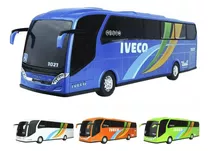 Kit 4 Onibus Brinquedo Miniatura Iveco 