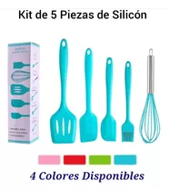 Kit Paletas De Silicon 5 Piezas Cocina Pasteleria Reposteria