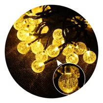 Guirnalda Solar Esfera Bolitas Luces Led Decoracion Jardin