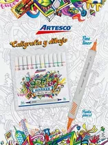 Artesco Sketch Marcadores Punta Pincel + Estuche