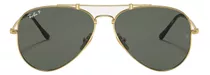 Anteojos De Sol Polarizados Ray-ban Aviator Titanium Standard Con Marco De Titanio Color Polished Gold, Lente Green De Cristal Clásica, Varilla Polished Gold De Titanio - Rb8125