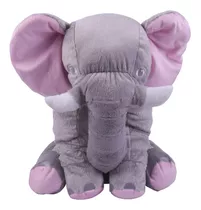 Almofada Elefante Pelúcia 80cm Travesseiro Bebê Antialérgico