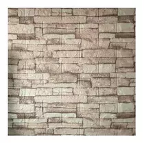 Revestimiento Pared Adhesivo 3d Piedra Crema Pack X 10