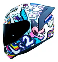 Casco Integral Ls2 Ff352 Evo Blanco Rosa / Mica Tinteada