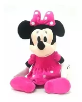 Boneca Pelúcia Minnie Laço Rosa Musical 28cm Pronta Entrega