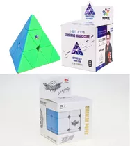 Kit 2 Cubos Mágico Profissional: Cyclone Boy 3x3 + Piramide