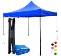 Carpa Plegable 3x3 Tipo Acordeon Color Azul