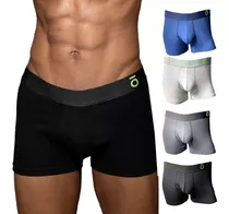 Pack X4 Boxer Hombre Calzoncillo Algodon Bluo (23001) 