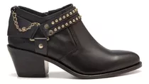 Bota Gravagna Oficial Mujer Texana Baja Negro 