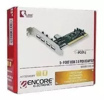 Adaptador Encore Pci 5 Puertos Usb 2.0