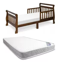 Cama Camita Infantil De Madera Espresso Davinci Con Colchon