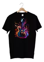 Camiseta Unissex Adulto E Infantil Guitarra Eletrônica 3575