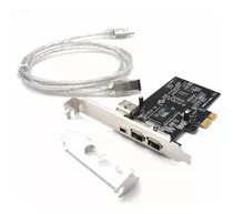 Padarsey Pcie 3 Ports 1394a Firewire Expansion Card, Pci Express (1x) To External Ieee 1394 Adapter Controller (2 X 6 Pi