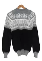 Pullover Sweater De Llama Alpaca Clásico Unisex Hojitas