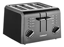 Tostadora Compacta De Plástico Cuisinart 4 Cpt-142bk, 4 Reba