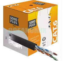 Cabo Rede Utp Cat6 Preto Furukawa Sohoplus Rolo 35m + 2 Rj45