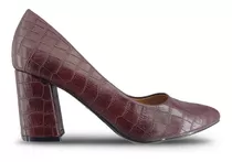 Zapato Mujer Lady Stork Uma Stiletto Taco Grueso