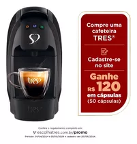 Cafeteira Espresso Luna Preta Automática 3 Corações 220v