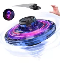 Fly Fidget Spinner Volador Azul Mini Dron Con Luces Juguete 