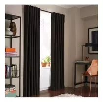 Cortina Blackout Textil Cubre 100% Bloquea Paso Luz Dkama F Color Negro