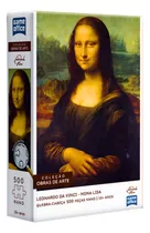 Quebra Cabeça 500 Pçs Leonardo Da Vinci Monalisa Game Office