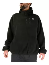 Hoodie 12 Zip Men Sherpa Negro On Sports