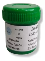  Estaño En Pasta Lead Free 217º Sn96.5ag3cu0.5 *alta Tempera