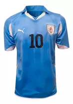 Camiseta Uruguay Titular Puma Mundial 2010 #10 Forlan 