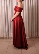 Vestido Cena De Egresados, Vestido Largo Rojo Oscuro