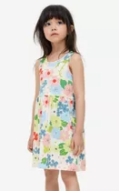 Vestido H&m Niña Verano Sin Mangas. Flores. T6-8 Nuevo 