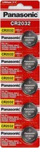 Panasonic Cr2032 Pilha Botão Kit De 5 Unidades