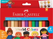 Faber Castell World Colors Plastilina Modelar Niños Ju...