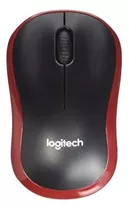 Ratón Logitech M185, Rojo/óptico/inalambrico