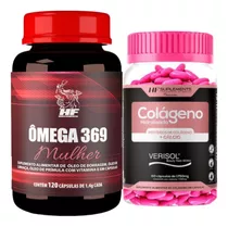 Omega 3 6 9 Mulher  1000mg 120caps Mais Colageno Verisol 