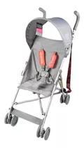 Cochecito Paragüitas Bipo Kids Bbs 108 Gris Con Chasis Color Blanco