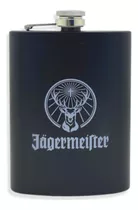 Petaca Jägermeister Negra De Acero Inoxidable 8oz 236ml