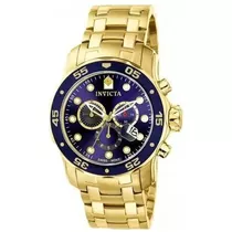 Relógio Invicta Pro Diver Banhado Ouro Original + Nf Luxuoso