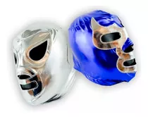 Santo/blue Combo Adulto Mascara Lycra Lucha Libre Luchador  