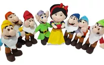 Branca De Neve(40cm)e Os 7 Anões(30cm) Feltro 8 Personagens 