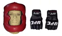 Protector Facial Para Box+guantes De Muay Thai
