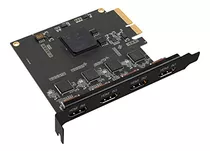 Tarjeta Capturadora De Video Pcie Hdmi 4 Canales -