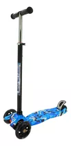 Patinete Scooter Infantil Light Speed Azul Com Luz 88 Cm
