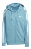 Jaqueta adidas Essentials 3-stripes Feminina - Azul/branco