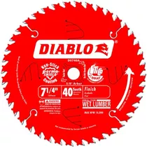D0740a Diablo 7-1/4 Hoja De Sierra De Acabado Atb De 40...