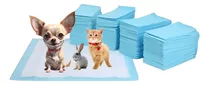 100 Pañales Sabanillas Perro Gato Mascotas 60x90 L  Roro 4 Bordes Azul  Mascotas Baño Sanitario