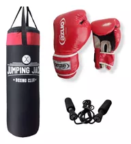 Bolsa Boxeo Kickboxing Cordura 90 Cm + Guantes 12 Oz + Soga 