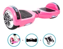 Hoverboard Original Skate Elétrico 6.5 Rosa Led Bluetooth